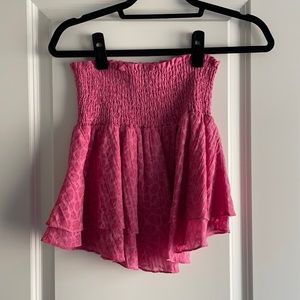 Blue Life Pink Giraffe / Animal Print Pink Skirt